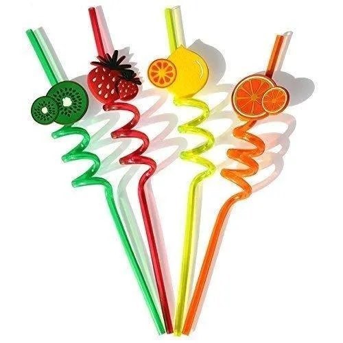 Red Plastic Drinking Straw Pipe