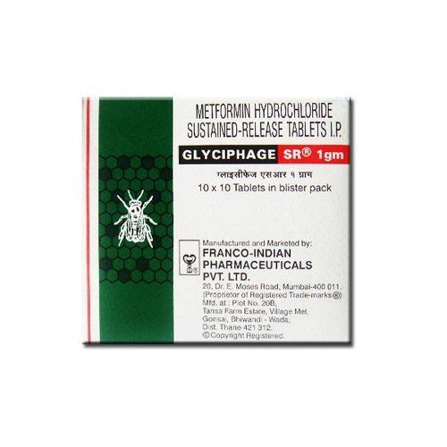 Glyciphage Sr (Metformin) 1Gm Tablets General Medicines