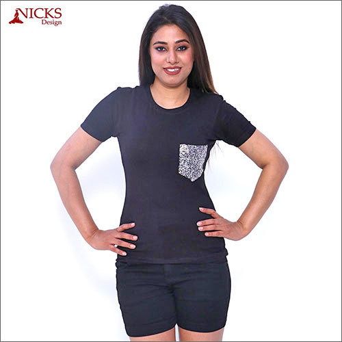 Black Bamboo Sequence T-Shirt
