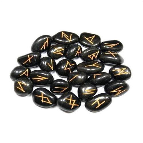 Black Agate Rune Set