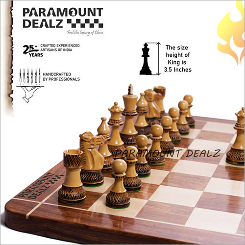The 4 Inch Burnt Zangreb GrandMaster Chess Set Combo