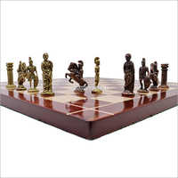 21 Inch Roman Brass Chess Set - 21 Inch Chess Board