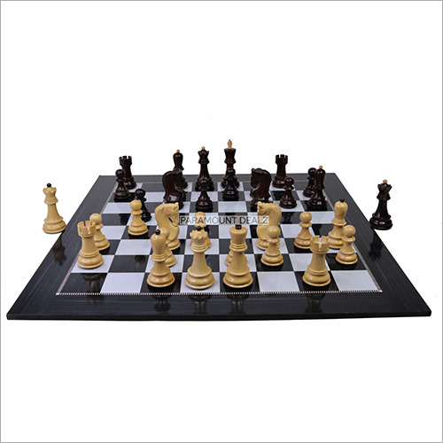 Wooden Laminated Chess Board In Ebonywood And Maplewood Look 21 Inch - 55 Mm