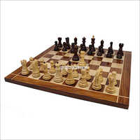 Solid Wood Chess Board In Sheesham And Box Wood - 21 Inch - 55Mm