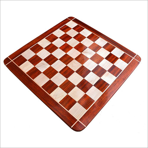 Wooden Chess Board Rounded Edge Blood Red Bud Rose Wood 21 Inch - 55 Mm