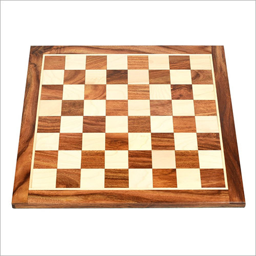 Solid Wood Chess Board In Sheesham & Box Wood - 21 Inch - 55Mm