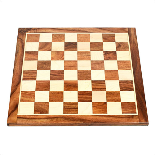 Solid Wood Chess Board In Sheesham And Box Wood - 21 Inch - 55Mm