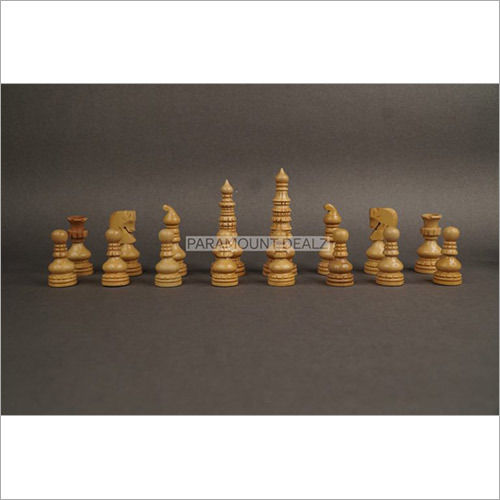 Paramount Dealz Handcrafted Wooden Chess Pieces with Velvet Carry Pouch - Green Felt Bottom