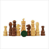 Face Series 3 King Size Handmade 32 Chessmen Wooden Chess Pieces with Velvet Carry Pouch