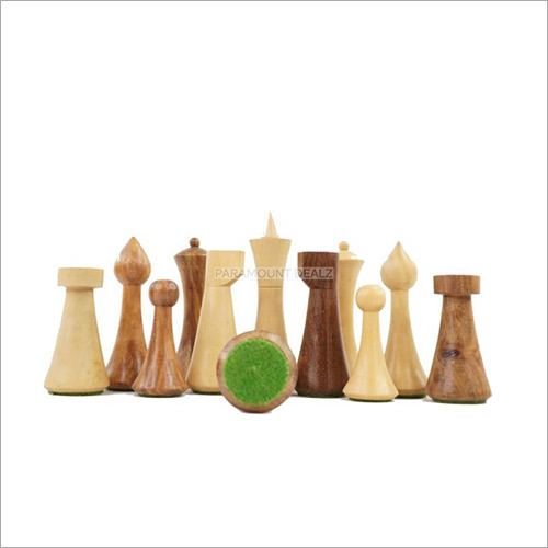 Minimalist Hermann Ohme Design 32 + 2 Extra Queens 3.75 Inch King Size Wooden Chess Pieces Set
