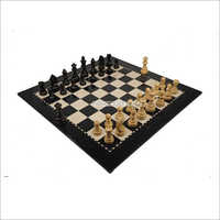 19Inch Wooden Laminated Chess Board Game with 3.75 Inch Staunton Style Wooden Chess Pieces and Chess Bag