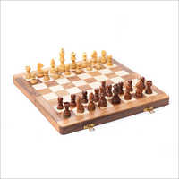 16 Inch x 16 Inch Wooden Folding Chess Game Board Se