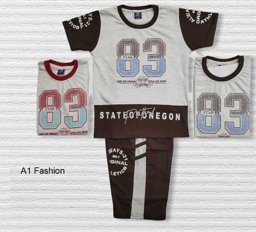 Boys Half Sleeve T-Shirt And Shorts Set Age Group: 2-3Years