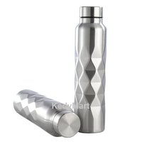 Single Wall Steel Fridge Water Bottle 1 Litre