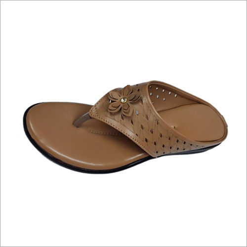 Ladies Brown Sandal Heel Size: Low Heal