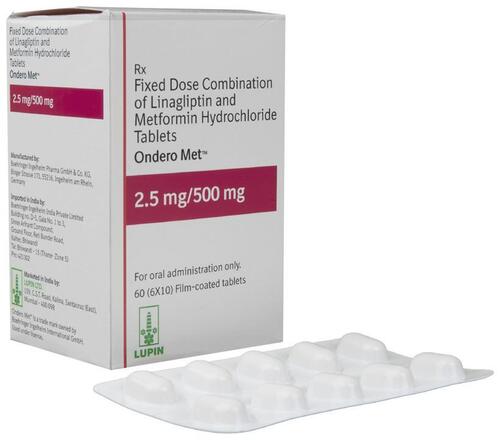 Ondero Met (Linagliptin-Metformin) 2.5mg/500mg Tablet