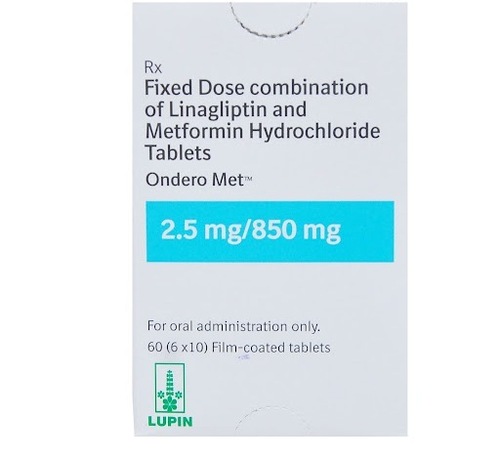 Ondero Met (Linagliptin-Metformin) 2.5mg/850mg Tablet