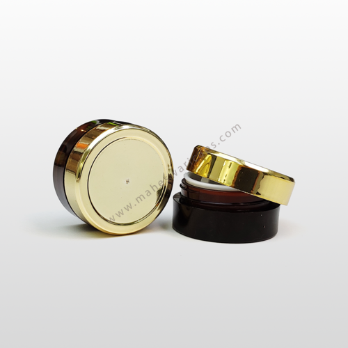 Cream Cosmetic Acrylic  Jar Amber 8GM