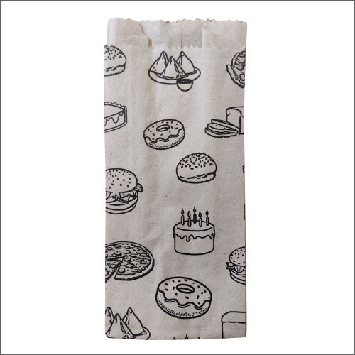 4 x 8 Inch Food Grade Paper Pouch - Kraft Paper, 60 GSM | Disposable, Recyclable, Customized Size, Brown Color, Eco-Friendly Design