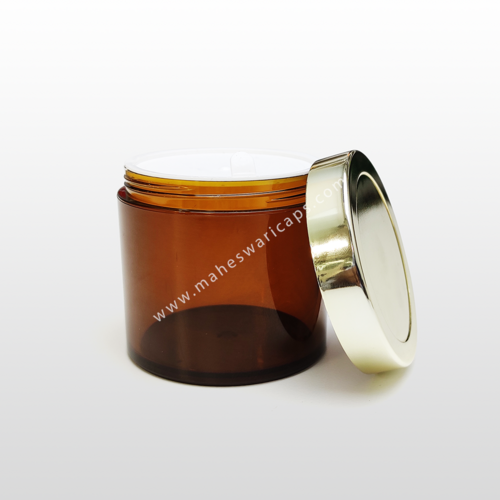 Acrylic Cosmetic Cream Amber Jar 100GM