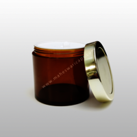 Acrylic Cosmetic Cream Amber Jar 100gm - Material: San, Dimensions: 61.50mm X 61.50mm X 59mm, Color: Amber, Features: Round Shape, Food Container, Stocked