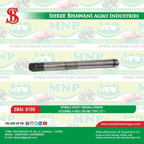 Tractor Spindle Shaft Swaraj Power Steering 4 Hole Spline Type