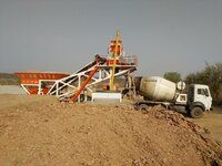 Compact Concrete Batching Plant with Pan Mixer