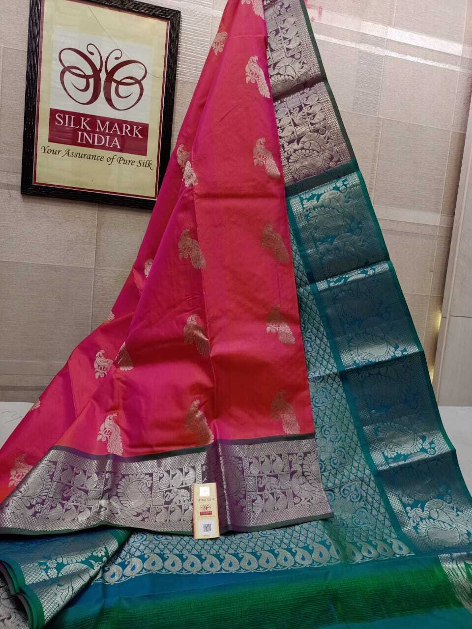 kanjivaram pure silk with unique colour