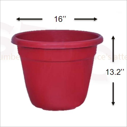 16 inch Dulex Pot ( Terracotta -white )