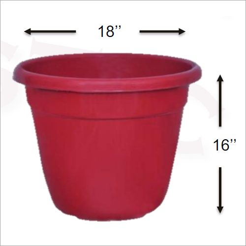 18 inch Dulex Pot ( Terracotta -white )