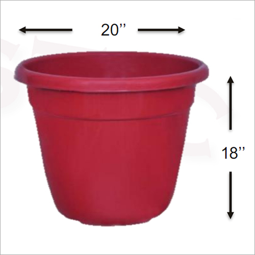 19 inch Dulex Pot ( Terracotta -white )