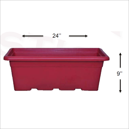 24 Inch Window Planter (Terracotta - White)