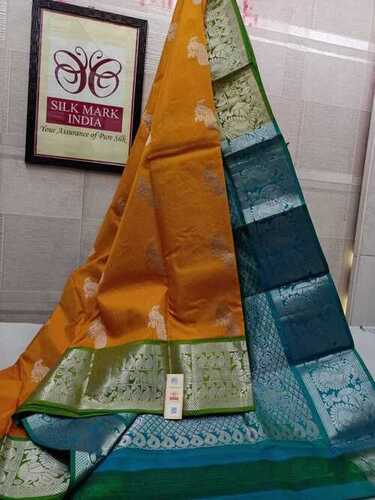 silver jarie pure kanjivaram silk saree