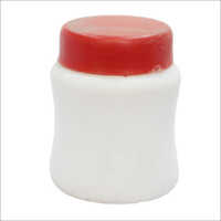 White Plastic Hing Jar - 10 Gm, Round Design | High-quality, Safe Storage Solution