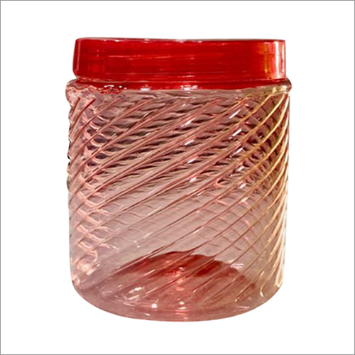 Red 500 Gm Plastic Pet Jar