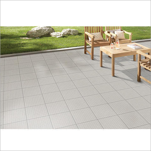 Ceramic Outdoor Vitrified Tiles - 4mm Thick, Square Grey Ceramic Tiles | Non-Slip Surface, Vitrified Technique, Indoor & Outdoor Suitable