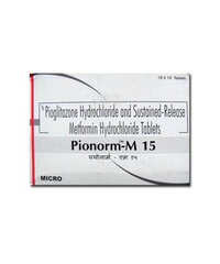 Pionorm-M (Pioglitazone-Metformin) 15mg/500mg SR Tablets