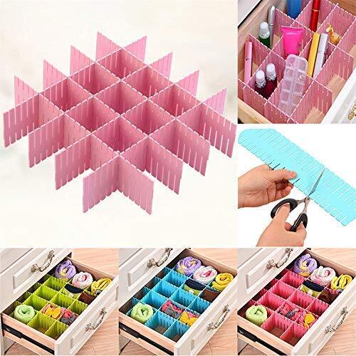 Adjustable Interlocking Plastic Grid Divider Drawer Organizer