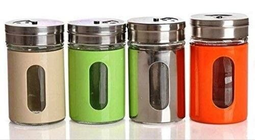 Multicolor Glass Salt And Pepper Shaker Set