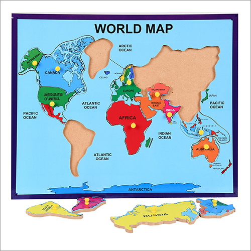 Multi-Color World Map Puzzle