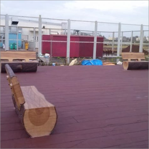 Wood Log Outdoor Bench