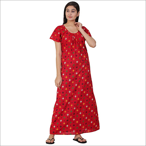 Ladies Cottton Printed Gown