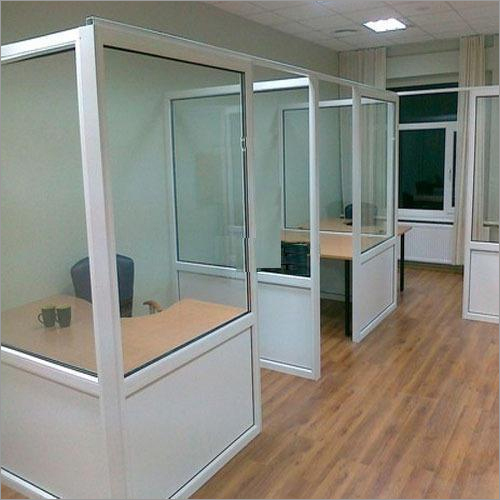 Aluminum And Glass Office Cabin Partition Height: 7 Foot (Ft)