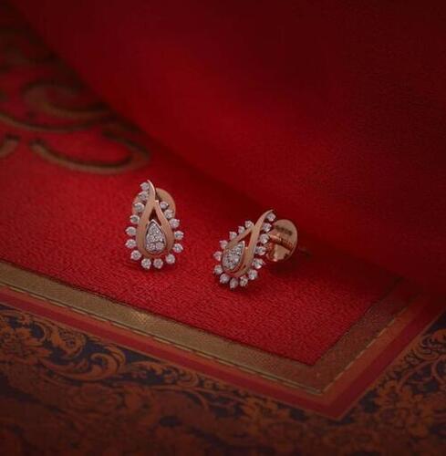 Real Diamonds Bridal Wear Dubai Ladies Diamond Earrings 2830g 14 Kt