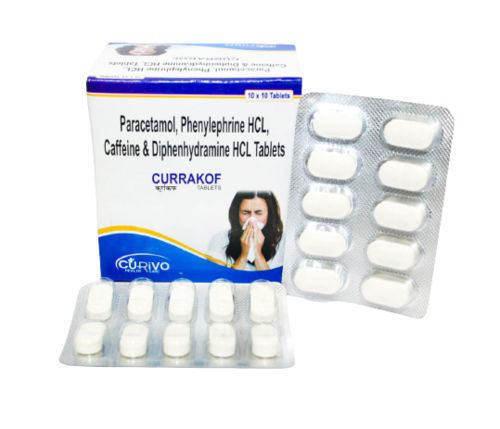 Paracetamol Phenylepherine Caffeine And  Diphenhydramine Tablets Store In A Cool & Dry Place Protect From Direct Sunlight