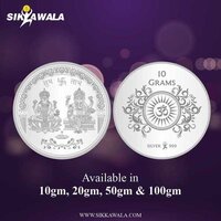 Laxmi Ganesh Silver Coin 10 Gm Purity: High