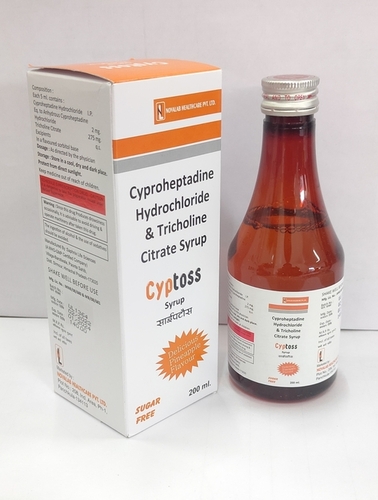 200ml Cyproheptadine Hydrochloride Tricholine Citrate And Sorbitol Syrup