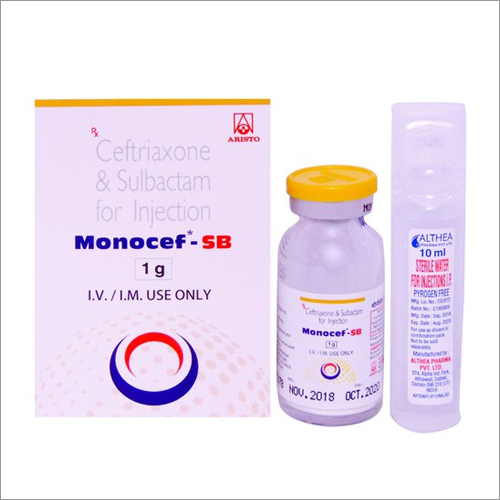 Liquid 1 Gm Ceftriaxone And Sulbactam For Injection