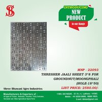 Thresher Jaali Sheet  for Groundnut Moongphali Hole Type