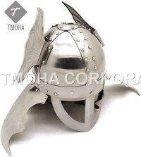 Iron Silver Knight Crusader Helmet